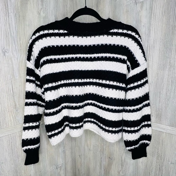 Jessica Simpson Portia Anthracite Stripe Combo Sweater - Picture 6 of 9